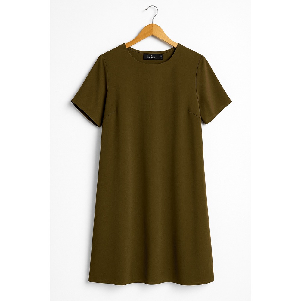 Lulus Shirt and Shout Olive Green Mini Shift Dress Womens XL Short Sleeve Casual